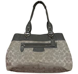 Coach Brooke Jacquard Satchel/Handbag Gray Silver Est 1941 L 10752 - F15533